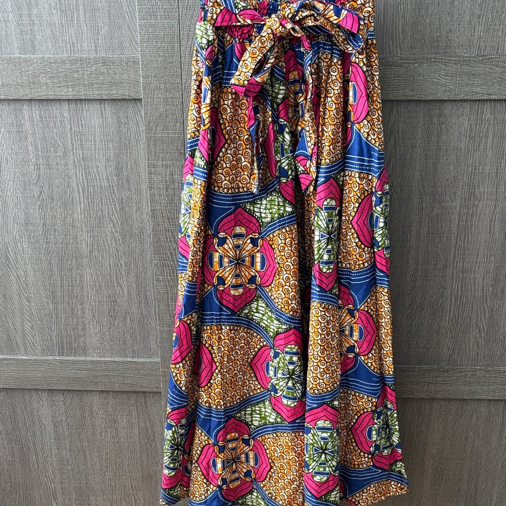 Rainbow Multicolor Patterned Maxi Skirt